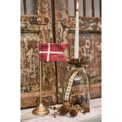 Flag 26 cm metalstang ved lys og kogler fra Speedtsberg - Tinashjem