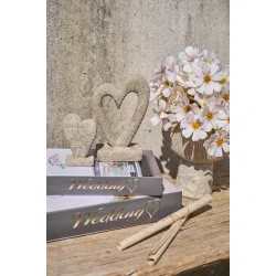Hjerte p� fod 12 cm fra Speedtsberg 2 stk. p� b�ger - Tinashjem