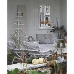 Julespecial 2026 fra Jeanne d Arc Living hvid juletr� af grene - Tinashjem