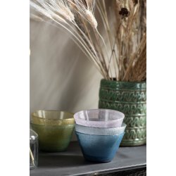 Glassk�l Colour Play mundbl�st fra Ib Laursen flere farver - Tinashjem