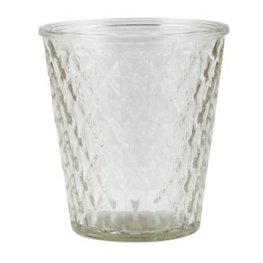 Vase med tern klart glas fra Ib Laursen - Tinashjem
