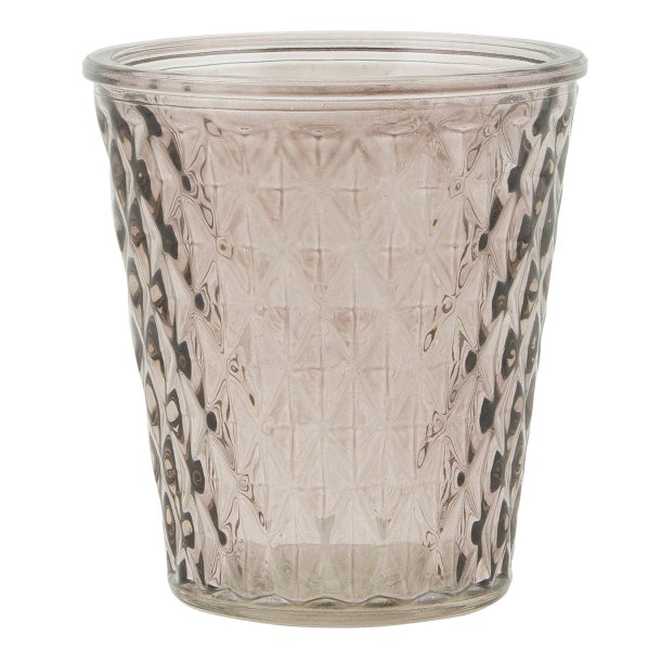 Vase med tern brunt glas fra Ib Laursen - Tinashjem