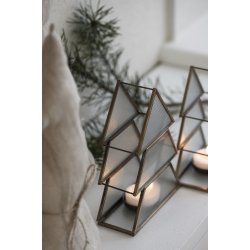 Stage til fyrfadslys juletr� 17 cm fra Ib Laursen 2 st�rrelser - Tinashjem