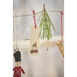 Til og fra kort med julemotiv fra Ib Laursen h�ngende p� snor - Tinashjem