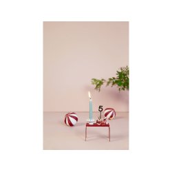 Medusa f�dselsdagsbord lysestage med t�ndt bl� lys - Fransenhome