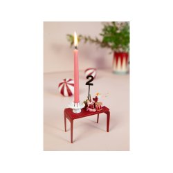 Medusa f�dselsdagsbord lysestage med rosa lys - Fransenhome