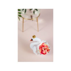 Medusa svane Petruska med r�d rose - Fransenhome