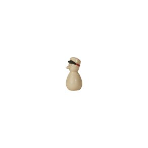 Keramik and med studenterhue 8 cm r�d hue - Tinashjem