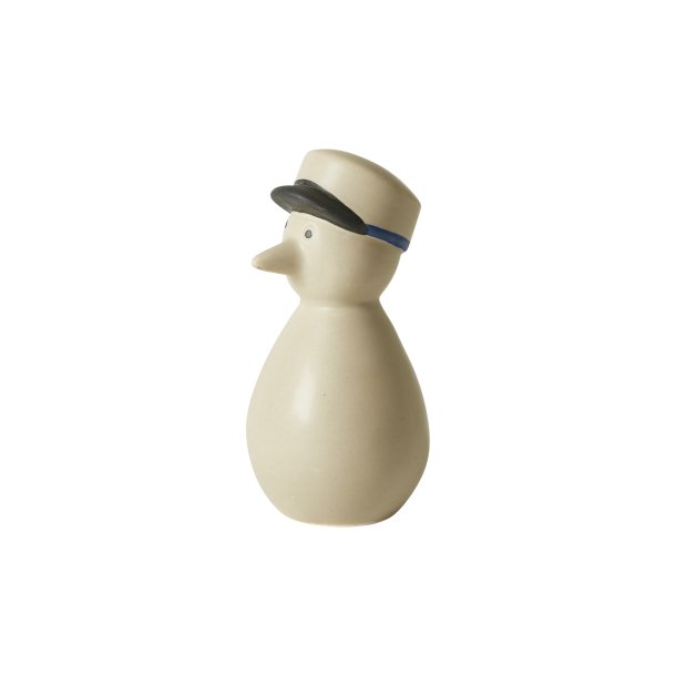 Keramik and med studenterhue 12 cm bl� hue - Tinashjem