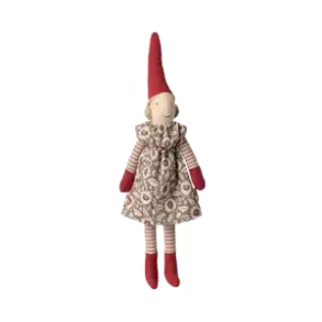 Maileg pixy nisse st�rrelse 1 pige med vinter mint kjole - Tinashjem