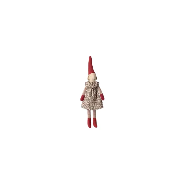 Maileg pixy nisse st�rrelse 1 pige med vinter mint kjole - Tinashjem