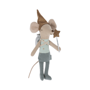 Maileg tooth fairy mouse blue in match box - Tinashjem