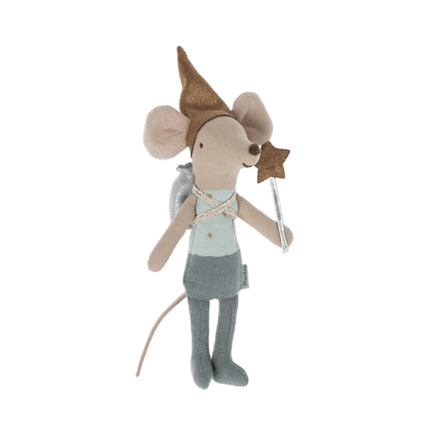 Maileg tooth fairy mouse blue in match box - Tinashjem