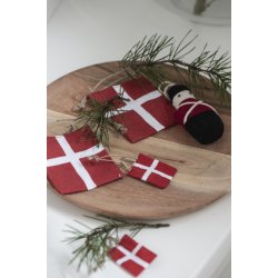 Flag Dannebrog stor fra Ib Laursen liggende p� bord - Tinashjem