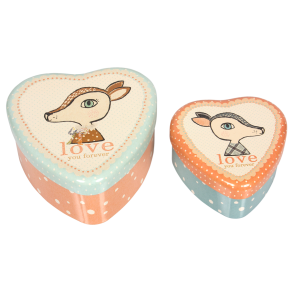 Maileg �sker metal hearts bambi s�t med 2 stk. - Tinashjem
