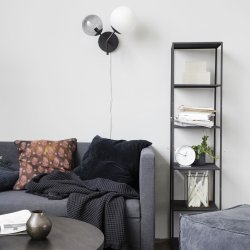 House Doctor v�glampe Twice sort gr� og hvid - Fransenhome