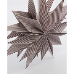 House Doctor stjerne Capella br�ndt r�d og hvid 30 cm lige til at folde sammen - Fransenhome