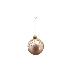 House Doctor julekugle ornament Flake beige 8 cm til oph�ng - Fransenhome