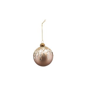 House Doctor julekugle ornament Flake beige 8 cm til oph�ng - Fransenhome
