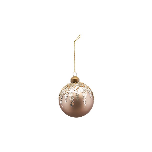 House Doctor julekugle ornament Flake beige 8 cm - Tinashjem