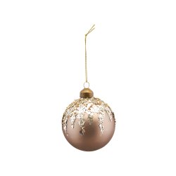 House Doctor julekugle ornament Flake beige 10 cm til oph�ng - Fransenhome