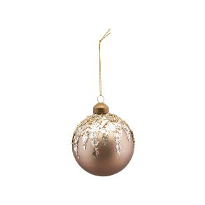 House Doctor julekugle ornament Flake beige 10 cm til oph�ng - Fransenhome