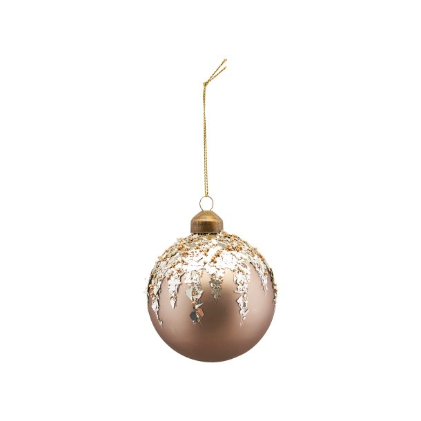 House Doctor julekugle ornament Flake beige 10 cm - Tinashjem