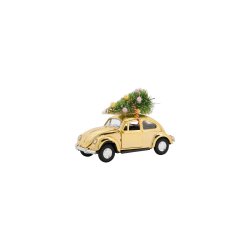 House Doctor xmas car golden 12,5 cm med tr� p� tag - Fransenhome
