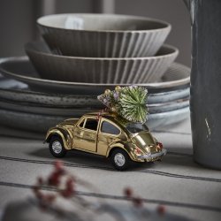House Doctor xmas car golden 12,5 cm p� julebordet - Fransenhome