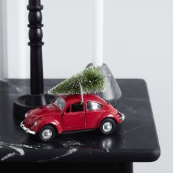 House Doctor xmas car r�d 12,5 cm p� reol ved lysestager - Fransenhome