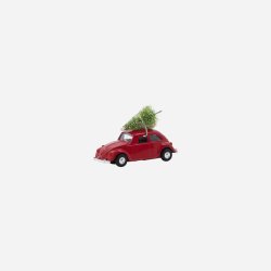 House Doctor xmas car r�d mini 8,5 cm - Fransenhome