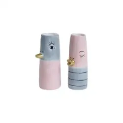 Vase and rosa og bl� 2 forskellige fra Speedtsberg - Tinashjem