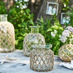 Glas til dekoration fra Speedtsberg p� bord - Tinashjem