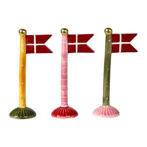 Flag 19 cm 3 forskellige plain fra Speedtsberg - Tinashjem