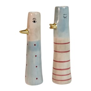 Vase and gr� og bl� 18 cm 2 forskellige fra Speedtsberg - Tinashjem