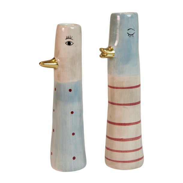 Vase and gr� og bl� 18 cm 2 forskellige fra Speedtsberg - Tinashjem