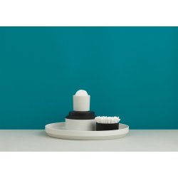Normann Copenhagen Geo L�gkrukke frost/sort diameter 15 cm hvid og sort p� bakke - Fransenhome