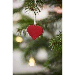 Julehjerte til oph�ng fra My Nostalgic Christmas r�d fra Ib Laursen r�d p� juletr� - Tinashjem