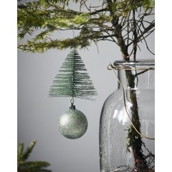 House Doctor juletr� Tree Frost Dusty Green h�ngende p� gren - Fransenhome