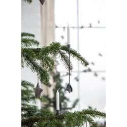 Stjerne gr�n med hvide striber fra My Nostalgic Christmas fra Ib Laursen p� juletr� - Tinashjem