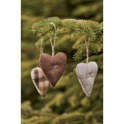 Hjerte fra My Nostalgic Christmas beige fra Ib Laursen p� juletr� - Tinashjem