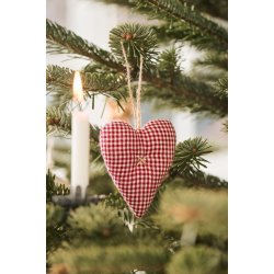 Hjerte fra My Nostalgic Christmas r�d fra Ib Laursen ved julelys - Tinashjem