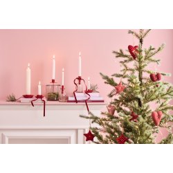 Hjerte fra My Nostalgic Christmas r�d fra Ib Laursen p� juletr� - Tinashjem
