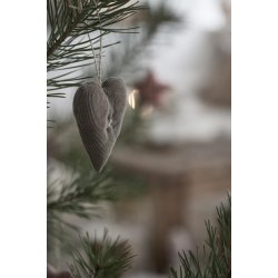 Hjerte fra My Nostalgic Christmas gr� fra Ib Laursen p� juletr� - Tinashjem