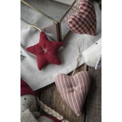 Hjerte fra My Nostalgic Christmas gr� fra Ib Laursen liggende ved stjerne - Tinashjem