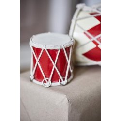 Tromme r�d 10 cm fra Ib Laursen ved r�d og hvid tromme - Tinashjem