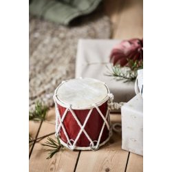 Tromme r�d 10 cm fra Ib Laursen ved juletr� - Tinashjem