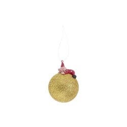 Medusa julekugle Baby Joy Gold liggende p� kugle - Fransenhome