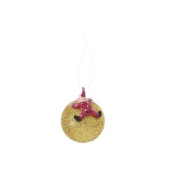 Medusa julekugle Baby Joy Gold med r�d dragt - Fransenhome