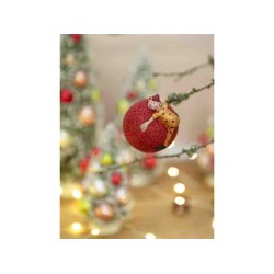 Medusa julekugle Baby Joe Red h�ngende p� gren - Fransenhome